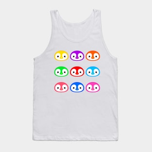 Cute Colorful Penguins Pack Tank Top